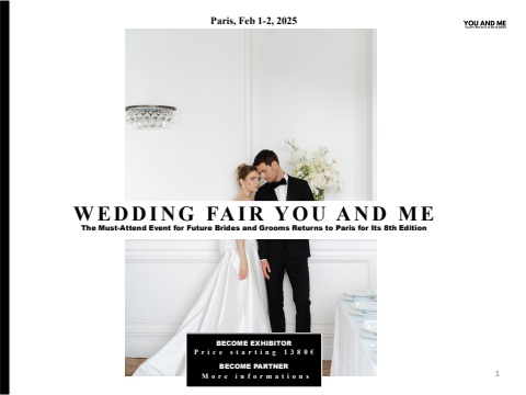 Paris 2025 February 01-02 - Salon You and Me - You and Me Wedding Expo Press Kit