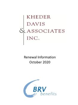 Kheder Davis & Associates - 2020 Renewal Information