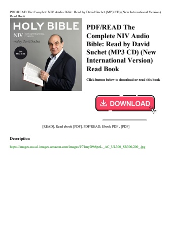 pdfread the complete niv audio bible read by david suchet (mp3 cd) (new international version) read