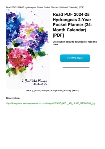 read pdf 2024-25 hydrangeas 2-year pocket planner (24-month calendar) [pdf]