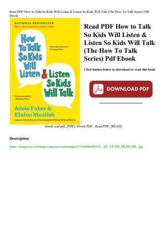 read pdf how to talk so kids will listen & listen so kids will talk (the how to talk series) pdf ebo