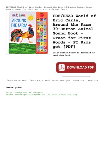 pdfread world of eric carle  around the farm 30-button animal sound book - great for first words - p