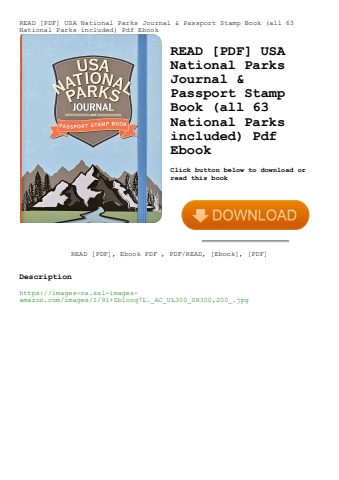 read [pdf] usa national parks journal & passport stamp book (all 63 national parks included) pdf ebo