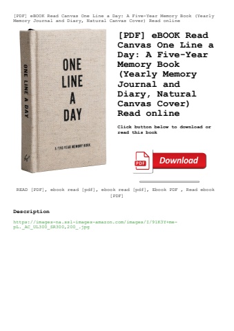 [pdf] ebook read canvas one line a day a five-year memory book (yearly memory journal and diary  nat