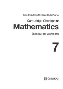 Cambridge Checkpoint Mathematics Skills Builder