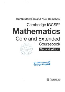 Cambridge IGCSE Mathematics Core and Extended Coursebook 2nd Edition