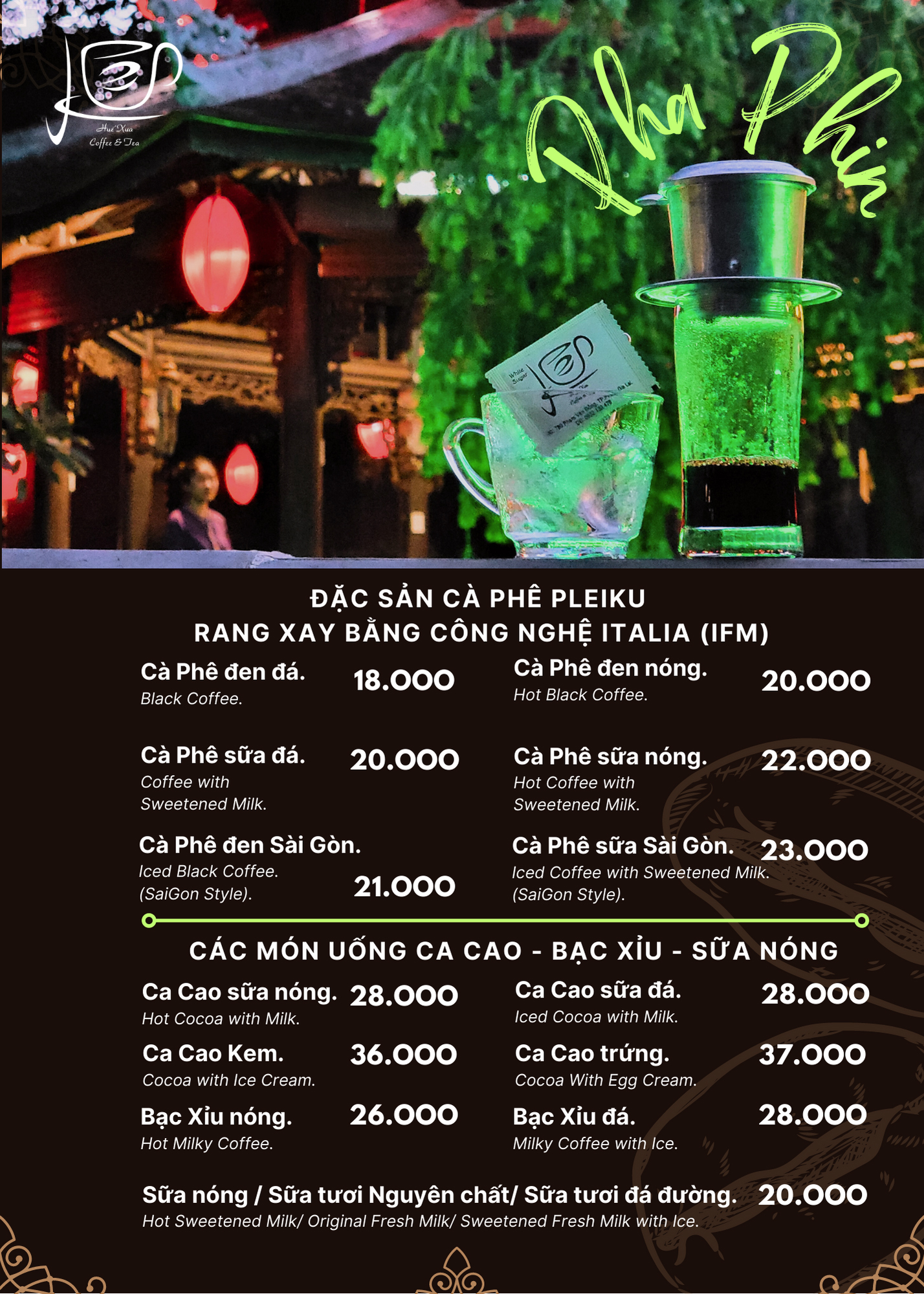 MENU HUẾ XƯA ONLINE