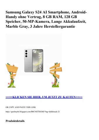 0661 samsung galaxy s24 ai smartphone  android-handy ohne vertrag  8 gb ram  128 gb speicher  50-mp-kame