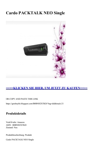 9105 cardo packtalk neo single