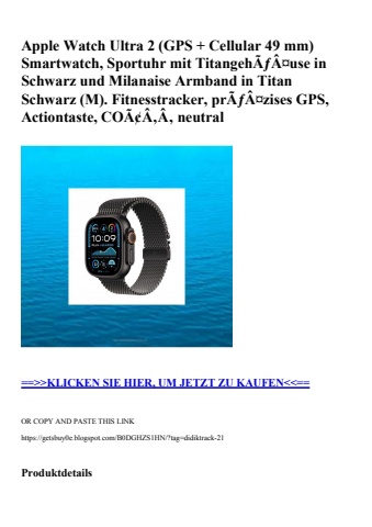 4535 apple watch ultra 2  gps   cellular 49 mm  smartwatch  sportuhr mit titangehãƒâ¤use in schwarz und
