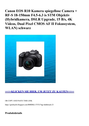 7498 canon eos r10 kamera spiegellose camera   rf-s 18-150mm f4