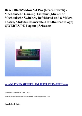 3141 razer blackwidow v4 pro  green switch  - mechanische gaming-tastatur  klickende mechanische switche