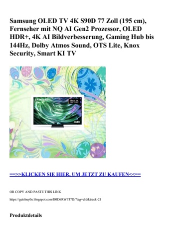 9580 samsung oled tv 4k s90d 77 zoll  195 cm   fernseher mit nq ai gen2 prozessor  oled hdr   4k ai bild