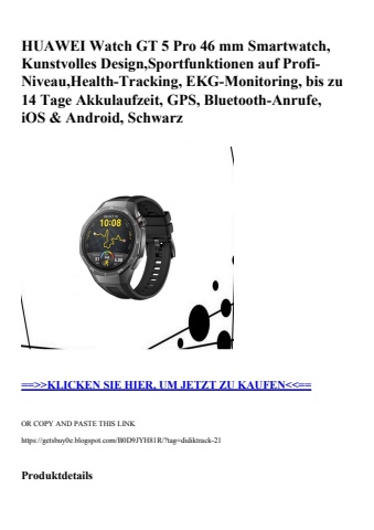 7937 huawei watch gt 5 pro 46 mm smartwatch  kunstvolles design sportfunktionen auf profi-niveau health-