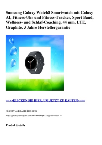 1170 samsung galaxy watch8 smartwatch mit galaxy ai  fitness-uhr und fitness-tracker  sport band  wellne