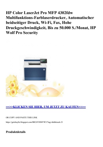 0992 hp color laserjet pro mfp 4302fdw multifunktions-farblaserdrucker  automatischer beidseitiger druck
