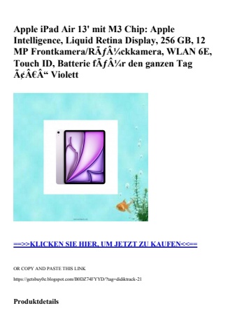 4936 apple ipad air 13' mit m3 chip  apple intelligence  liquid retina display  256 gb  12 mp frontkamer