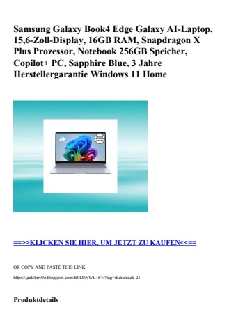 4529 samsung galaxy book4 edge galaxy ai-laptop  15 6-zoll-display  16gb ram  snapdragon x plus prozesso