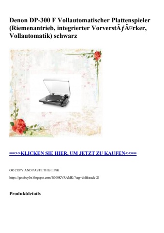 3645 denon dp-300 f vollautomatischer plattenspieler  riemenantrieb  integrierter vorverstãƒâ¤rker  voll