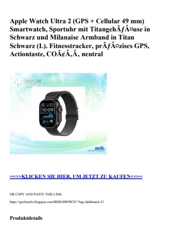 3730 apple watch ultra 2  gps   cellular 49 mm  smartwatch  sportuhr mit titangehãƒâ¤use in schwarz und