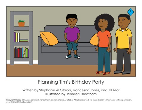 Planning Tim's Birthday Party