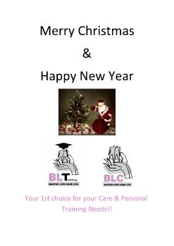 merry christmas from Baxter Life Care & Training