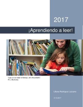 ¡Aprendiendo a leer!