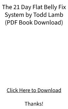 21 Day Flat Belly Fix PDF Book Todd Lamb Download FREE