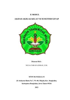 MODUL AKIDAH AKHLAK