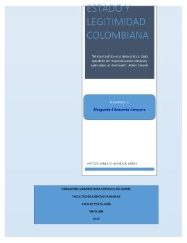 ESTADO Y LEGITIMIDAD COLOMBIANA