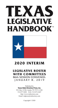 2020Texas Legislative Handbook
