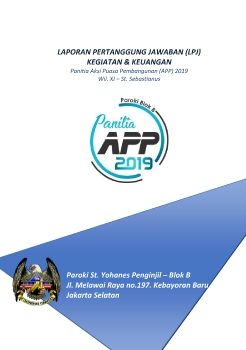 LAPORAN PERTANGGUNGJAWABAN LPJ PANITIA PASKAH 2019 - Wil. XI-dikompresi