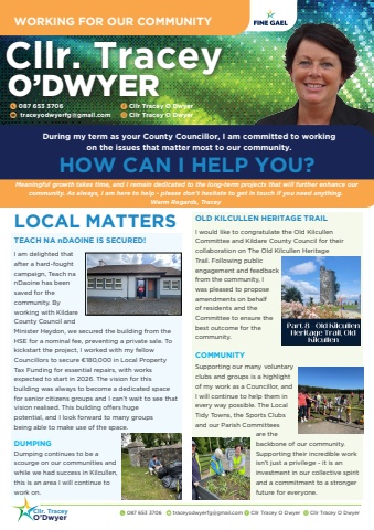 Tracey O'Dwyer Newsletter
