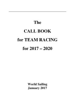 Call Book for Team Racing 2017-2020