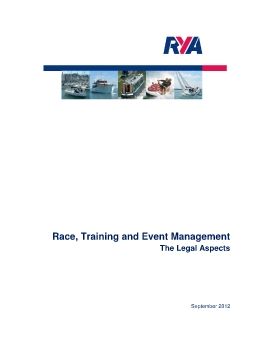 Race, Training and Event Management - RYA Legal