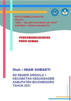 MODUL IPA PERKEMBANGBIAKAN HEWAN KELAS VI