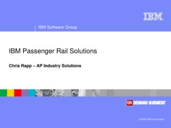 IBM Passenger Rail Solutions