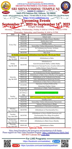 SDP SSVT Upcoming Events
