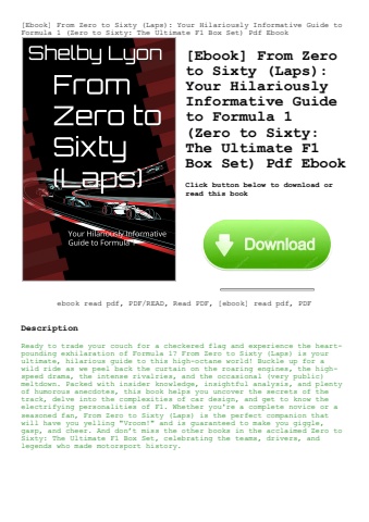 [ebook] from zero to sixty (laps) your hilariously informative guide to formula 1 (zero to sixty the