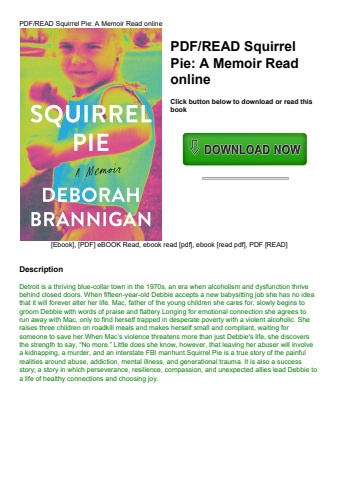 pdfread squirrel pie a memoir read online