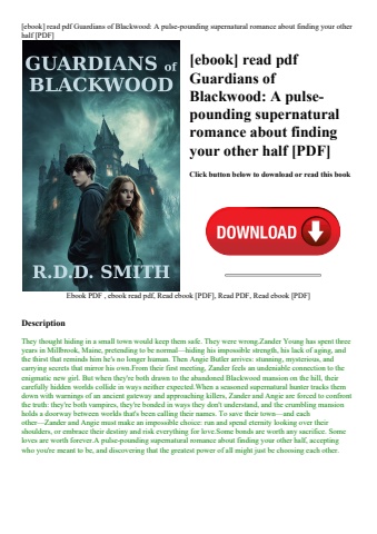 [ebook] read pdf guardians of blackwood a pulse-pounding supernatural romance about finding your oth