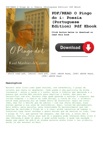 pdfread o pingo do i poesia (portuguese edition) pdf ebook