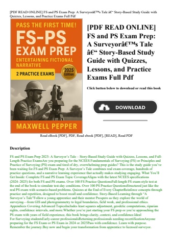 [pdf read online] fs and ps exam prep a surveyorã¢â€â™s tale ã¢â€â“ story-based study guide with qui