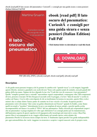 ebook [read pdf] il lato oscuro del pneumatico curiositãƒâ  e consigli per una guida sicura e senza