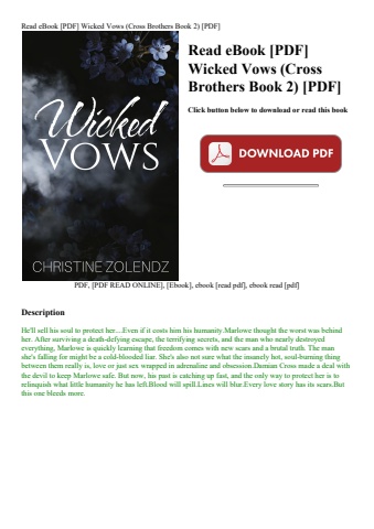 read ebook [pdf] wicked vows (cross brothers book 2) [pdf]