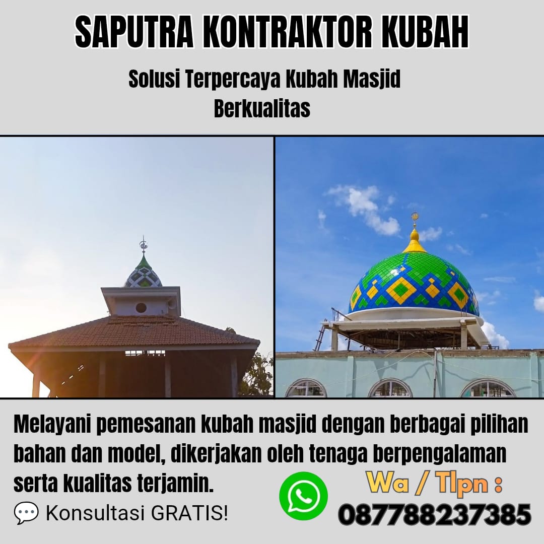 Pengrajin Kubah Masjid Terpercaya Donggala [ W.A 087788237385 ]