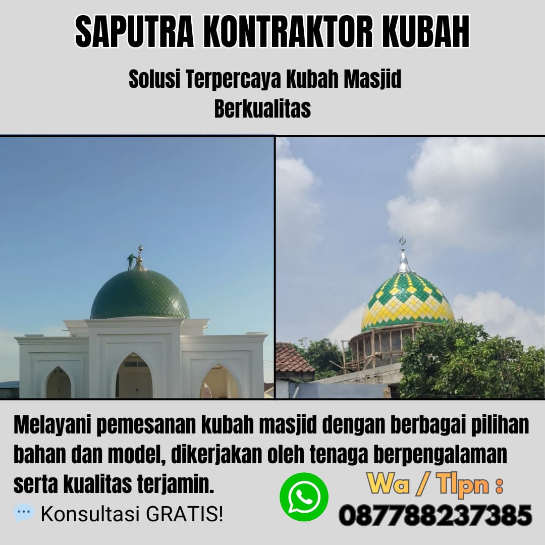 Pengrajin Kubah Masjid Terpercaya Anggi [ W.A 087788237385 ]