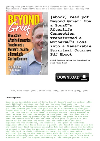 [ebook] read pdf beyond grief how a sonã¢â€â™s afterlife connection transformed a motherã¢â€â™s loss