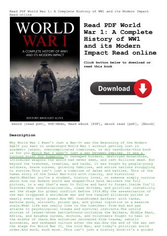 read pdf world war 1 a complete history of ww1 and its modern impact read online