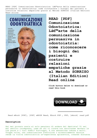 read [pdf] comunicazione odontoiatrica lã¢â€â™arte della comunicazione persuasiva in odontoiatria co